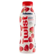 Kefiry, jogurty, maślanki - Bakoma Twist jogurt do picia malinowy - miniaturka - grafika 1
