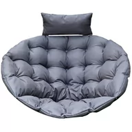 Poduszki ogrodowe - Poduszka Premium Na Huśtawkę Wiszącą Kokon Gniazdo Fotel - Ciemny Szary - miniaturka - grafika 1