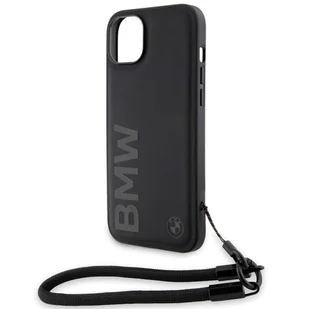 BMW BMHCP15M23RMRLK iPhone 15 Plus / 14 Plus 6.7" czarny/black hardcase Signature Leather Wordmark Cord - Etui i futerały do telefonów - miniaturka - grafika 5