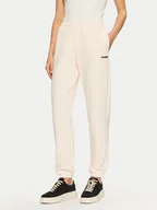 Spodnie sportowe damskie - Guess Spodnie dresowe V5RB02 KCLD1 Écru Regular Fit - miniaturka - grafika 1