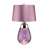 Lampy stojące - Lampa stołowa szklana fioletowa z abażurem 60 cm Lena E27 60W Elstead - miniaturka - grafika 1