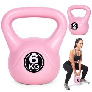 Homelux Kettlebell 6 kg różowy - Kettlebell - miniaturka - grafika 1