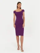 Sukienki - Rinascimento Sukienka koktajlowa CFC0119770003 Fioletowy Regular Fit - miniaturka - grafika 1