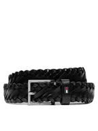 Paski - Tommy Hilfiger Pasek Męski Oliver 3.0 Leather Braid Dc AM0AM12068 Czarny - miniaturka - grafika 1