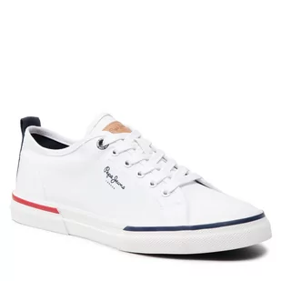 Pepe jeans Tenisówki Kenton Smart 22 PMS30811 White 800 - Trampki damskie - miniaturka - grafika 1