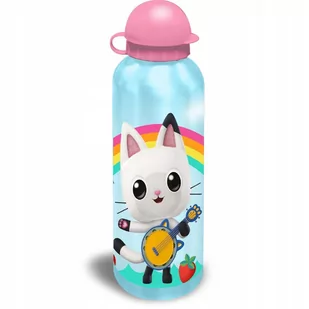 bidon aluminiowy z ustnikiem KOCI DOMEK GABI 500ml - Bidony dla dzieci - miniaturka - grafika 1