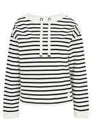 Swetry damskie - Betty & Co Damski sweter 2885/3072, krótki rękaw 1/2, kremowy/czarny, 36 (DE), kremowy/czarny. - miniaturka - grafika 1