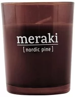 Świece - Meraki Świeca zapachowa Meraki w ciemnym szkle mała Nordic Pine Mkap042 - miniaturka - grafika 1