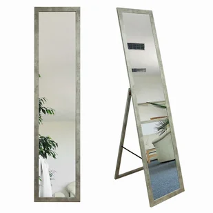 Lustro stojące do garderoby skandynawskie 155x35,8 kolor beton BD ART - Lustra - miniaturka - grafika 1