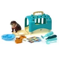 Zabawki interaktywne dla dzieci - Piesek z klatką do przenoszenia z akcesoriami Adar - miniaturka - grafika 1