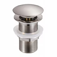 Korki do umywalek - Delvant Korek Umywalkowy Klik-Klak Okrągły Chrom - miniaturka - grafika 1