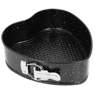 Formy do ciast - Forma blaszana SERCE rozpinana z powłoką marmurkową 20x7cm BRUNBESTE BB-1037 - miniaturka - grafika 1