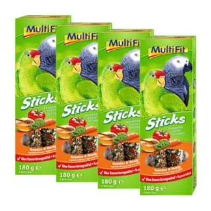 MultiFit Sticks dla papug 4 x 2 szt. Warzywa i miód - Przysmaki dla ptaków - miniaturka - grafika 1