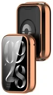 Akcesoria do smartwatchy - Bizon Etui z osłoną ekranu Case Watch Felipe do Xiaomi Mi Smart Band 9 Pro, różowozłote - miniaturka - grafika 1