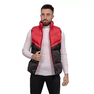 Kurtki męskie - Just Emporio męska kurtka bez rękawów, czerwona/czarna, RED/CZARNY, S - miniaturka - grafika 1