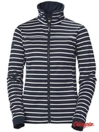 Bluzy damskie - Bluza damska HELLY HANSEN CREW FLEECE JACKET navy stripe - miniaturka - grafika 1