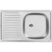 Zlewozmywaki - Zlewozmywak  50 nakładany 1-komorowy z ociekaczem 50 x 80 cm stalowy Kuchinox - miniaturka - grafika 1