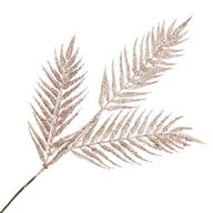 Sztuczne kwiaty - [680923] Gałązka duża paproć brokatowa rose gold - miniaturka - grafika 1