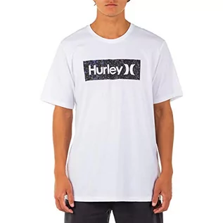 Koszulki męskie - Hurley Męski t-shirt M Evd Exp Oao Crust Ss biały biały l CZ6071 - grafika 1