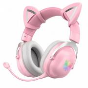 Słuchawki - B20 RGB Różowe - miniaturka - grafika 1