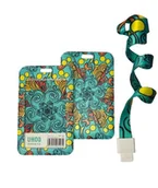 Identyfikatory - Etui Holder na kartę Smycz UHOO 7127 Blue Boho - miniaturka - grafika 1
