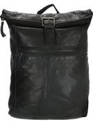 Torebki damskie - HIDE & STITCHES Skórzany plecak w kolorze czarnym - 29 x 39 x 12,5 cm - miniaturka - grafika 1
