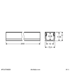 LEDart EVN EVN APFLAT7 200cm, U, aluminium - Akcesoria do oświetlenia - miniaturka - grafika 1