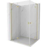 Kabiny prysznicowe - Mexen Mist-H L Duo kabina prysznicowa uchylna 90 x 70 cm, transparent, złota szczotkowana - 8A5L-090L-070P-55-00 - miniaturka - grafika 1