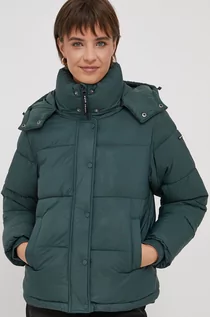 Kurtki damskie - Pepe Jeans kurtka damska kolor zielony zimowa - grafika 1
