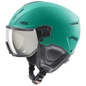 Kaski narciarskie - Uvex Instinct Visor, kask narciarski z wizjerem, turkusowy - miniaturka - grafika 1