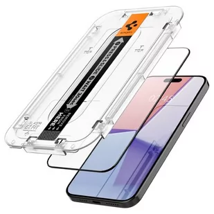 Szkło hartowane SPIGEN Glas.TR EZ Fit do Apple iPhone 15 Pro Max Czarny - Szkła hartowane na telefon - miniaturka - grafika 1