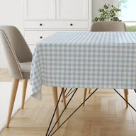 Obrusy i serwetki - Obrus EASTER wzór EA03 | błękitna kratka 150 x 150 cm - miniaturka - grafika 1