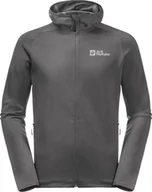 Bluzy męskie - Jack Wolfskin Jack Wolfskin Baiselberg Hooded FZ M 1710541-6945 szary M - miniaturka - grafika 1