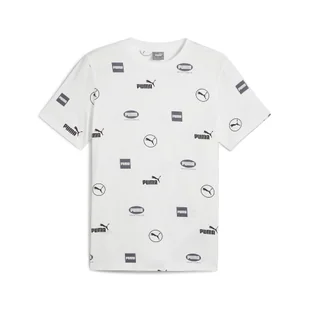 Męska koszulka PUMA POWER PUMA White - Koszulki sportowe męskie - miniaturka - grafika 1