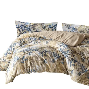 Komplet pościeli 220x200 100% BAWEŁNA satynowa kwiaty złoto Cinque Luxury - Pościel Komplet pościeli 220x200 100% BAWEŁNA satynowa kwiaty złoto Cinque Luxury - Pościel - miniaturka - grafika 1