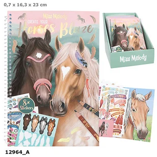 KOLOROWANKA HORSES BLAZE - Przybory szkolne - miniaturka - grafika 1