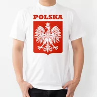 Koszulki dla chłopców - Biała Koszulka Kibica Reprezentacji Polski - miniaturka - grafika 1