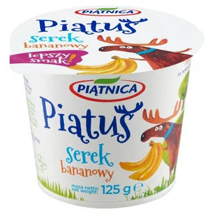 Piątnica Jogurt Piątuś typu greckiego bananowy - Kefiry, jogurty, maślanki - miniaturka - grafika 1