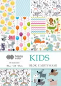 Szkolne artykuły papiernicze - Blok z motywami Kids A4/15ark HAPPY COLOR - miniaturka - grafika 1