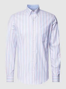 Koszula casualowa o kroju slim fit z wzorem w paski - Koszule męskie - miniaturka - grafika 1