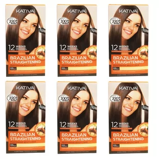 Kativa, Alisado Brasileno Brazilian Straightening, Zestaw Do Keratynowego Prostowania Włosów, 6 Szt. - Zestawy kosmetyków damskich - miniaturka - grafika 1