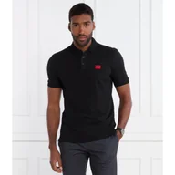 Koszule męskie - HUGO Polo Dereso232 | Slim Fit | pique - miniaturka - grafika 1