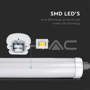 Oprawa hermetyczna LED Seria-G /150cm 48W 120lm/W VT-1574 4000K 5790lm - Oprawy, klosze i abażury - miniaturka - grafika 1