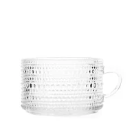 Filiżanki - FILIŻANKA szklana w kropki BARREL 0,35 l HOMLA - miniaturka - grafika 1