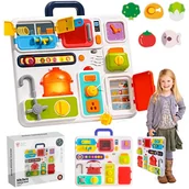 Zabawki interaktywne dla dzieci - MONTESSORI TABLICA EDUKACYJNA SENSORYCZNA roczek Z515 - miniaturka - grafika 1