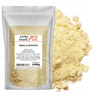 MĄKA ŁUBINOWA 1kg Keto bogata w białko i błonnik na chleb jakość Kol-Pol - Mąka - miniaturka - grafika 1