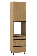 Meble kuchenne - Bari Plus Słupek Pod Zabudowę Piekarnika Wysoki Dps3-60-220 Hk-Xs_Modern Dąb Kamienny - miniaturka - grafika 1