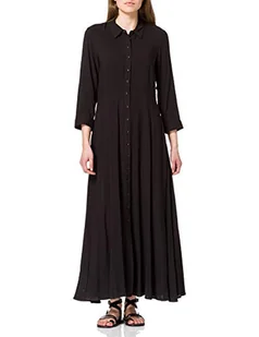 YAS Damska koszulka Yassavanna Long Shirt Dress - Noos S, Black 2, XS - Koszulki i topy damskie - miniaturka - grafika 1