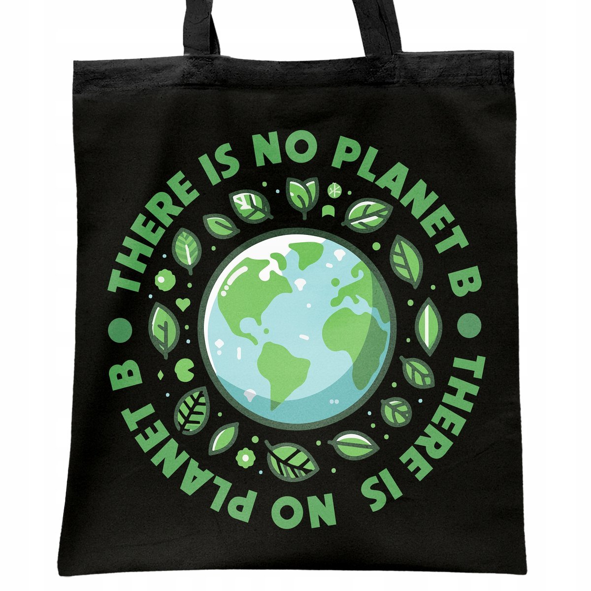 Torba bawełniana czarna na zakupy Eco Ekologia Przyroda Prezent