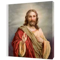 Ikony i obrazy sakralne - Obraz religijny na płótnie Jezus Chrystus Błogosławiący - miniaturka - grafika 1